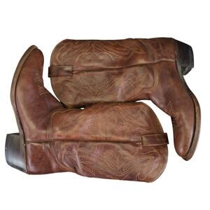 Abilene Sage Cowboy Boots Brown Leather Western Men's Size 11B 6599